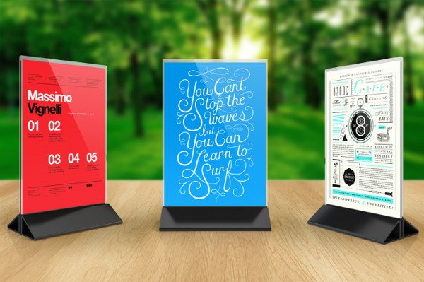 Kệ menu mica báo giá KM-2312